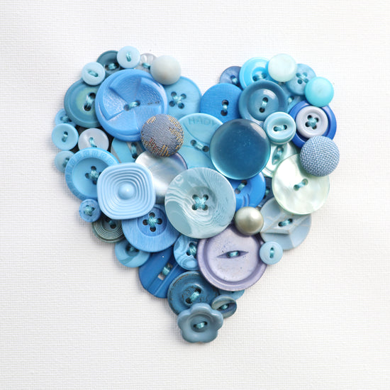 Antique Button Heart Art