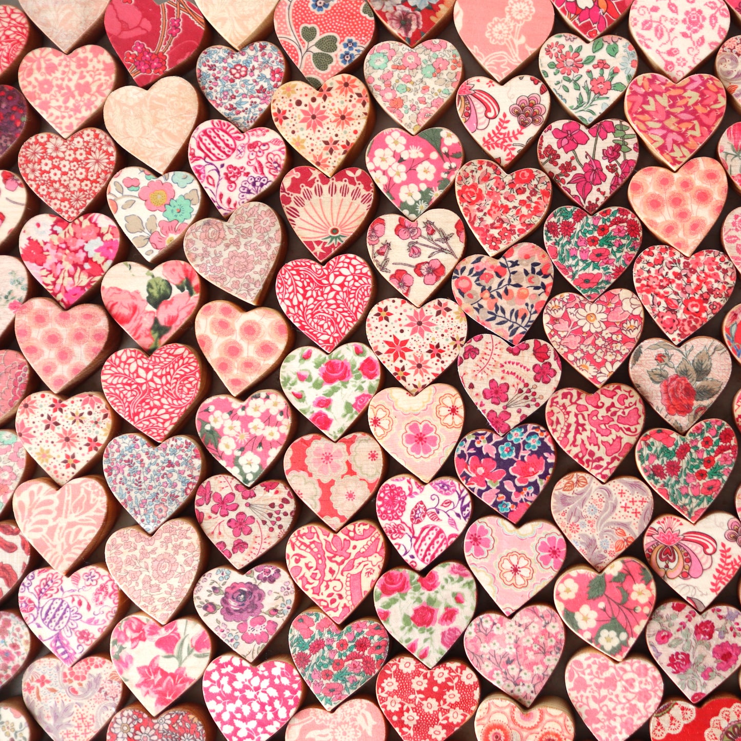 Valentine's Hearts :: Fabric Covered