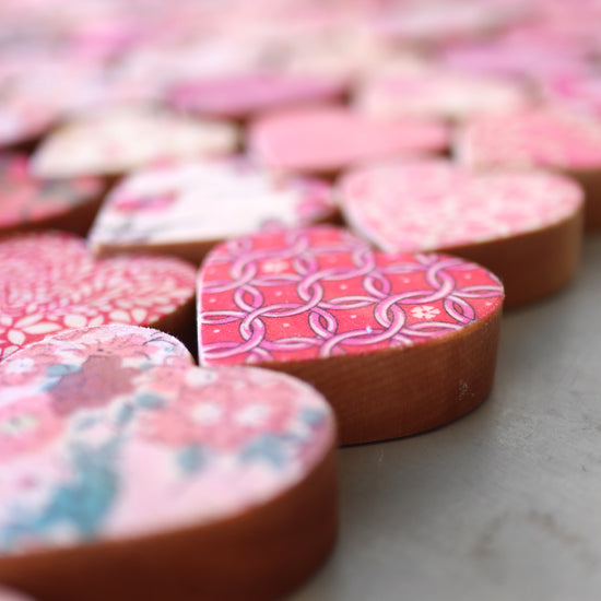 Valentine's Hearts :: Fabric Covered