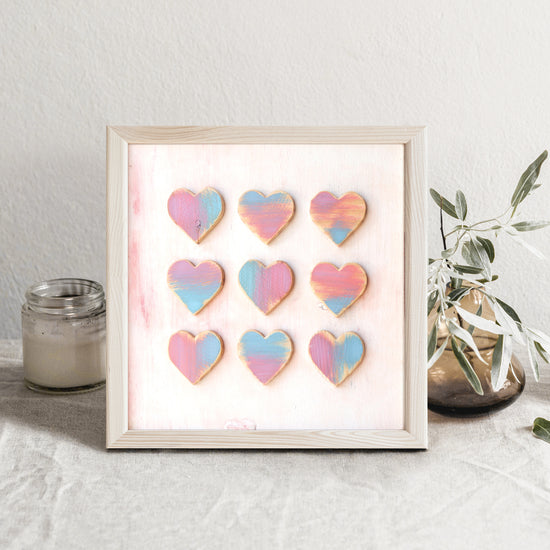 Heart Grid Art Prints
