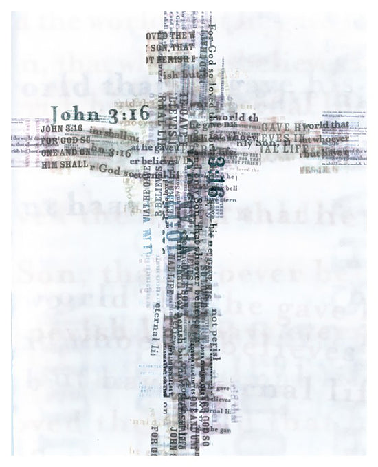 John 3:16 Cross Art Print