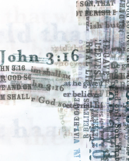 John 3:16 Bible Art Print
