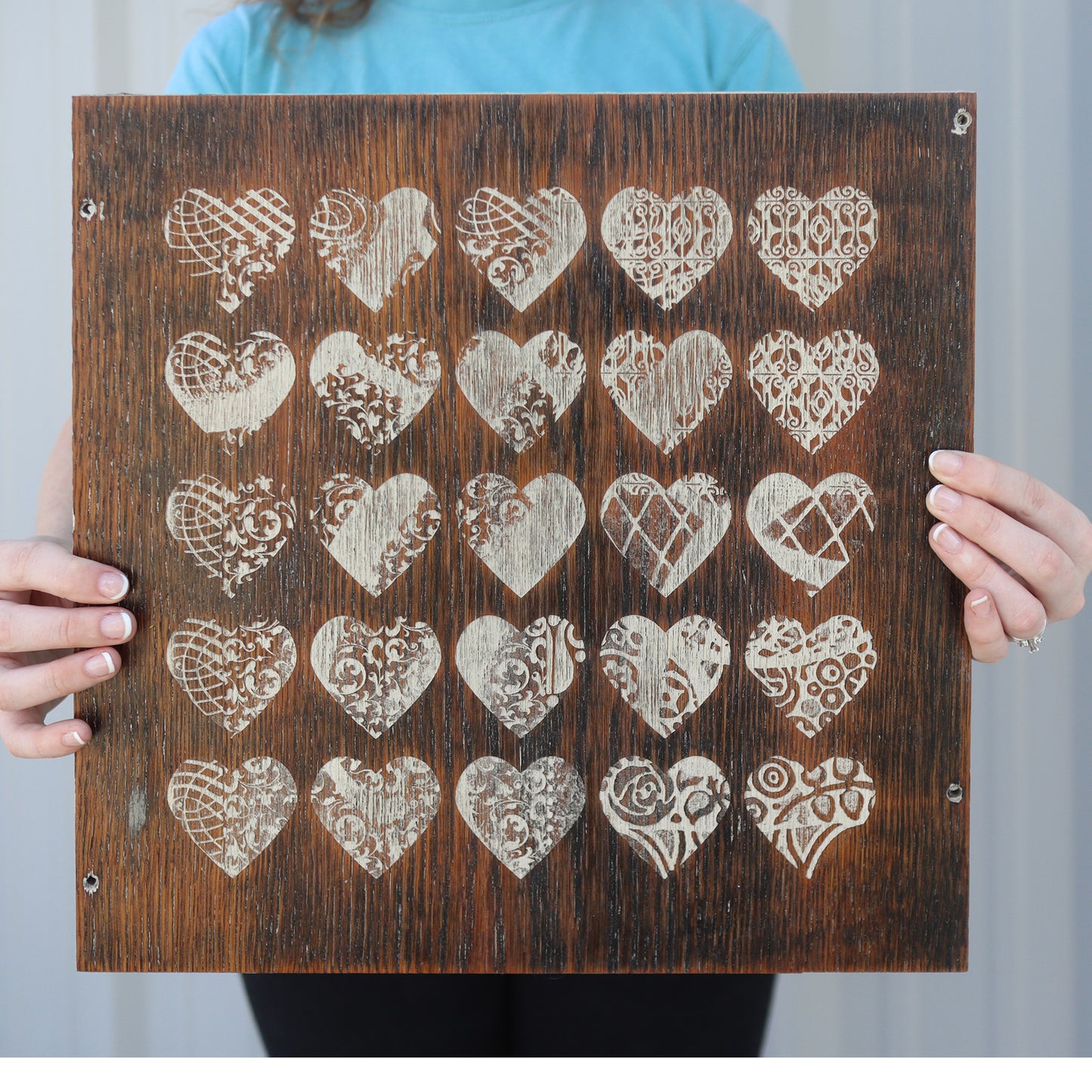 Ornamental Engraved Hearts Artwork