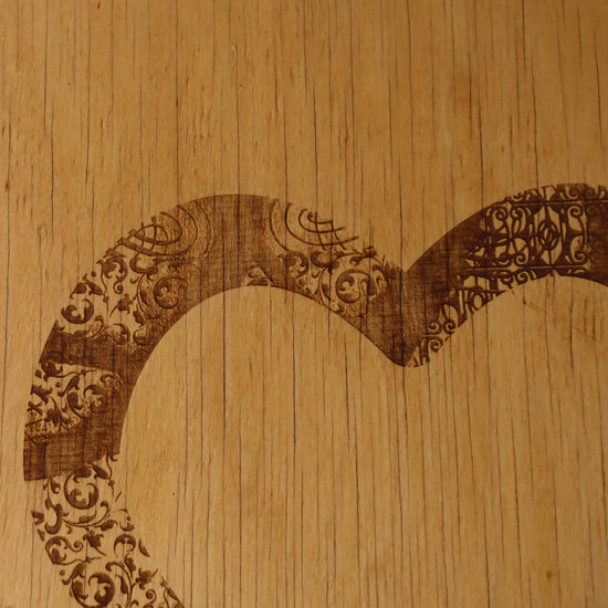 Ornamental Engraved Heart Outline Artwork