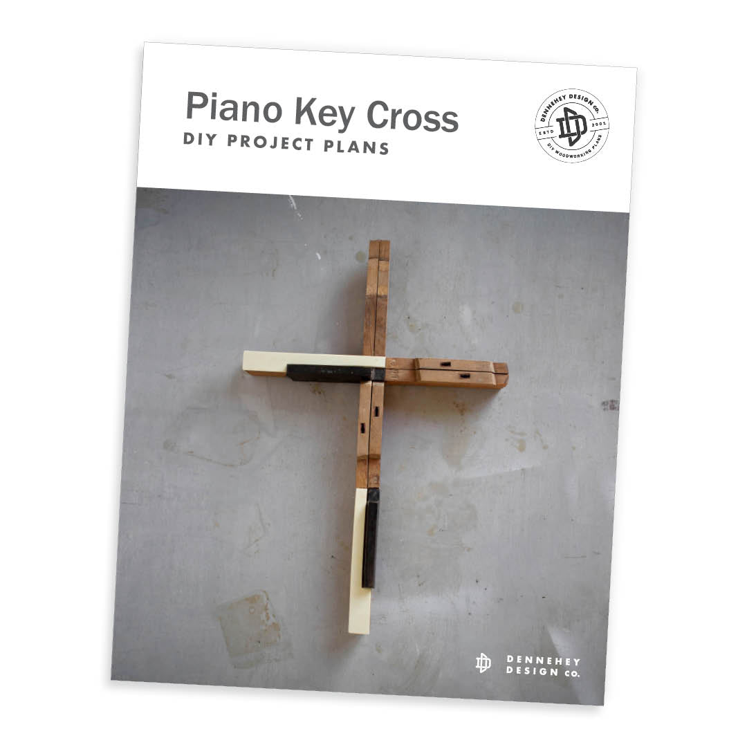How to build a cross out of piano keys