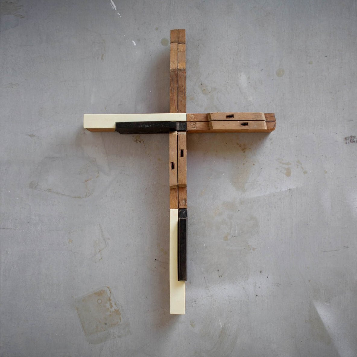 Piano Key Reclaimed Cross