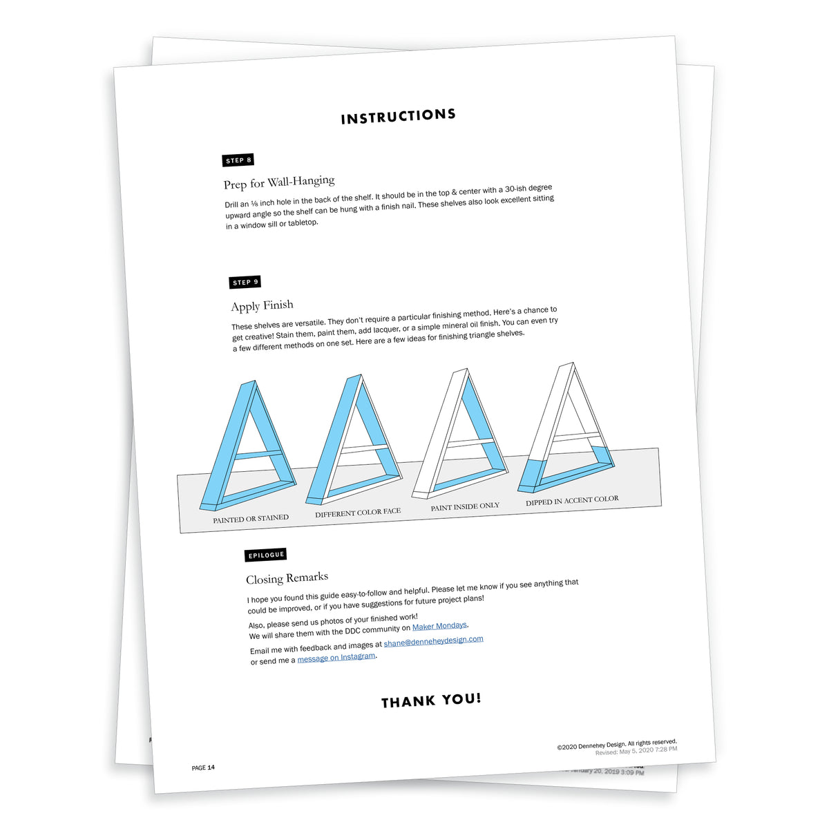 Wood Triangle Shelf Project Plans – Dennehey Design Co.