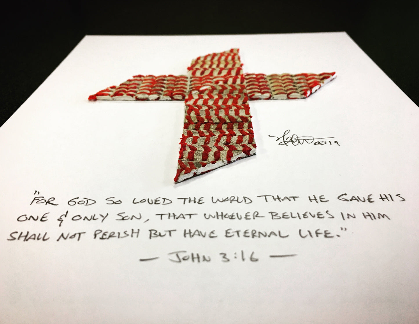 The Baseball Cross - Original Artwork Made from Actual Used Baseballs