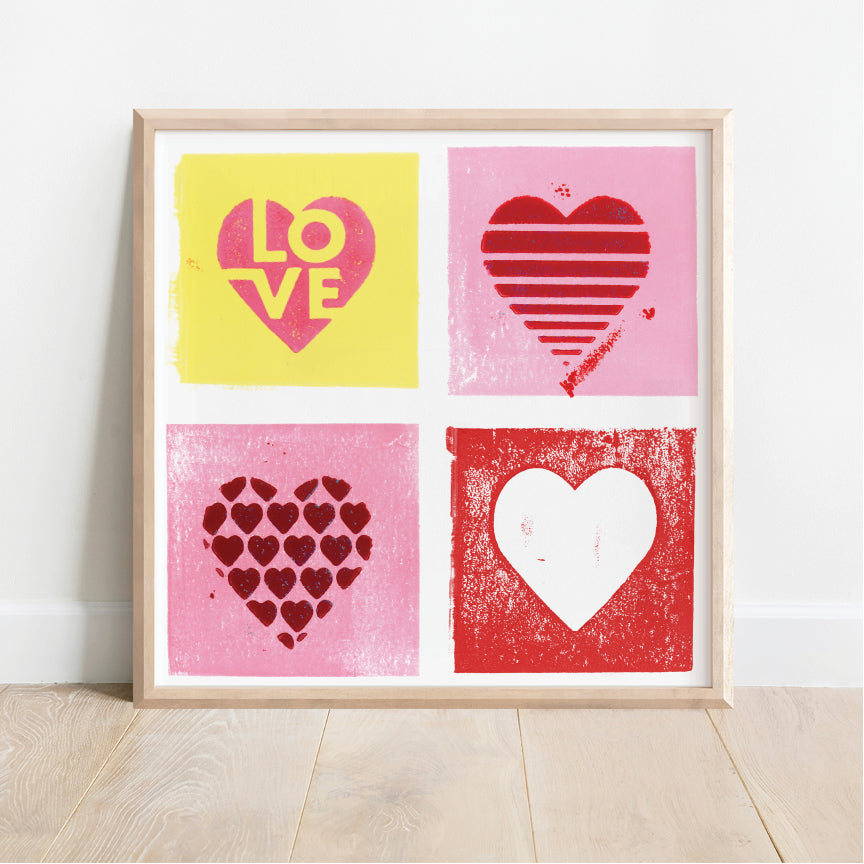 Heart Blocks Art Prints β Dennehey Design Co.