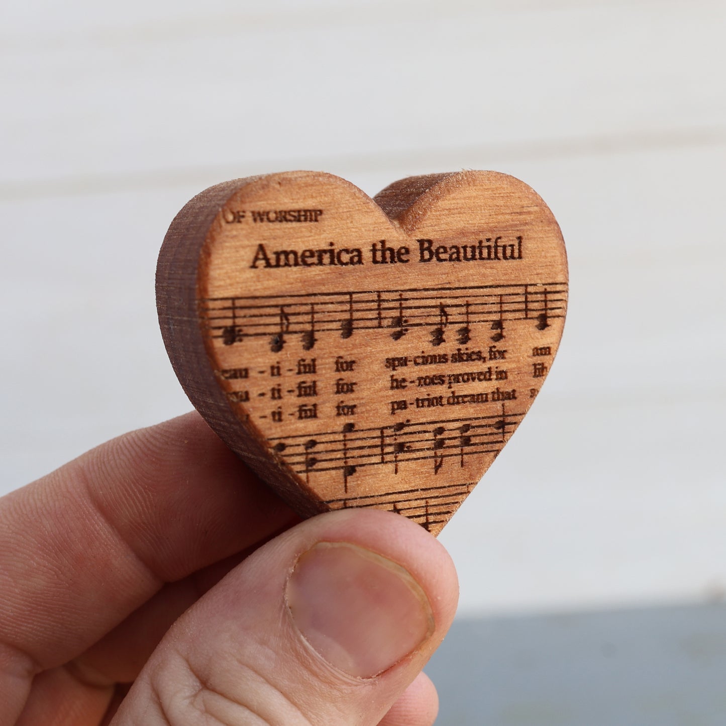 America 250 Engraved Heart Set