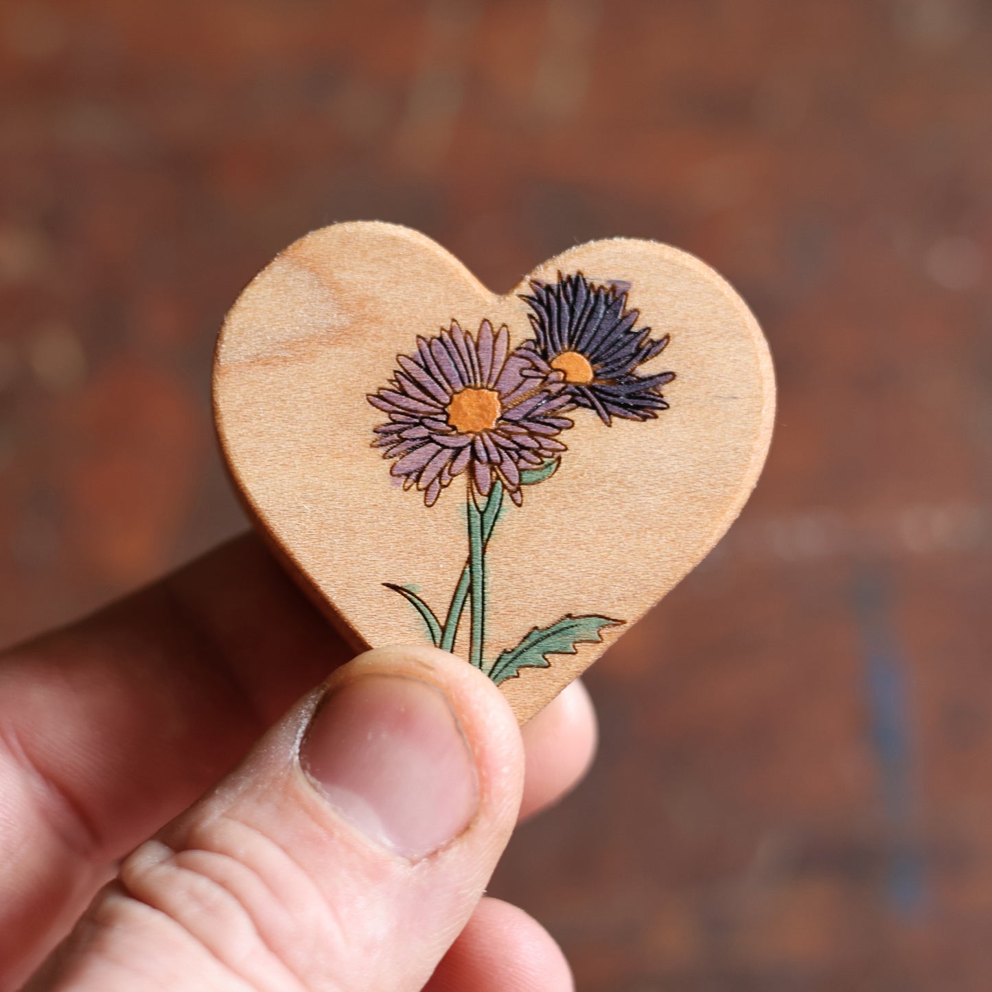 Birth Month Flower Hearts
