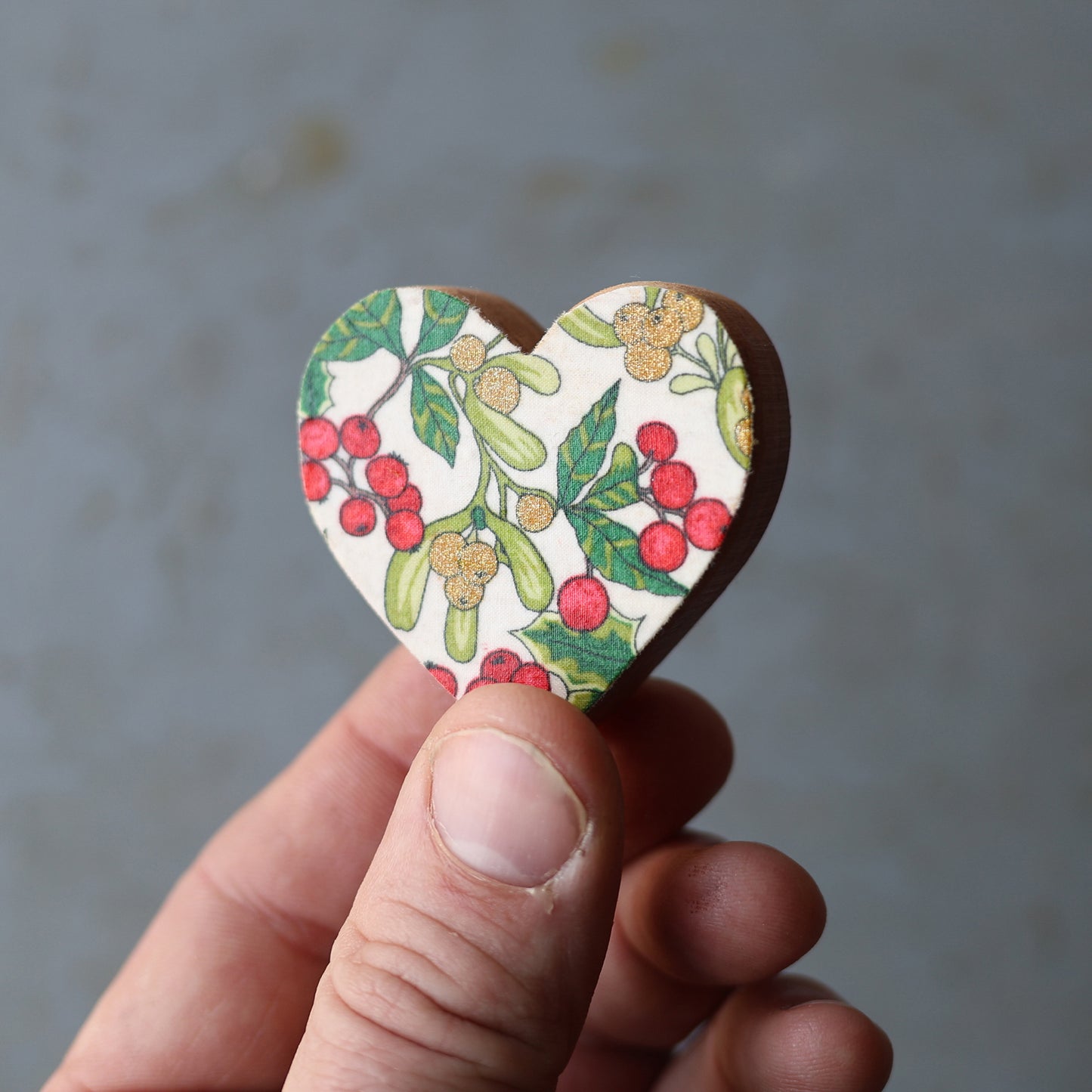 Christmas Fabric Hearts