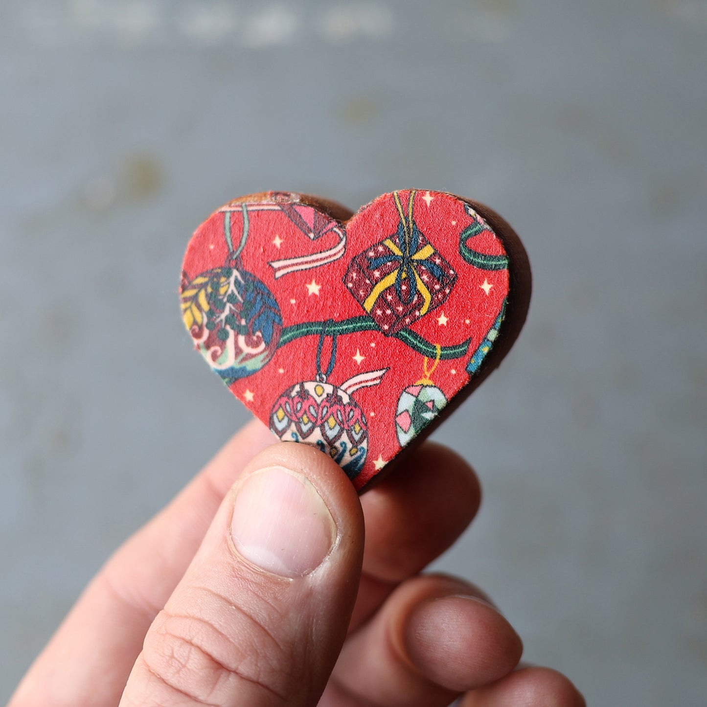 Christmas Fabric Hearts