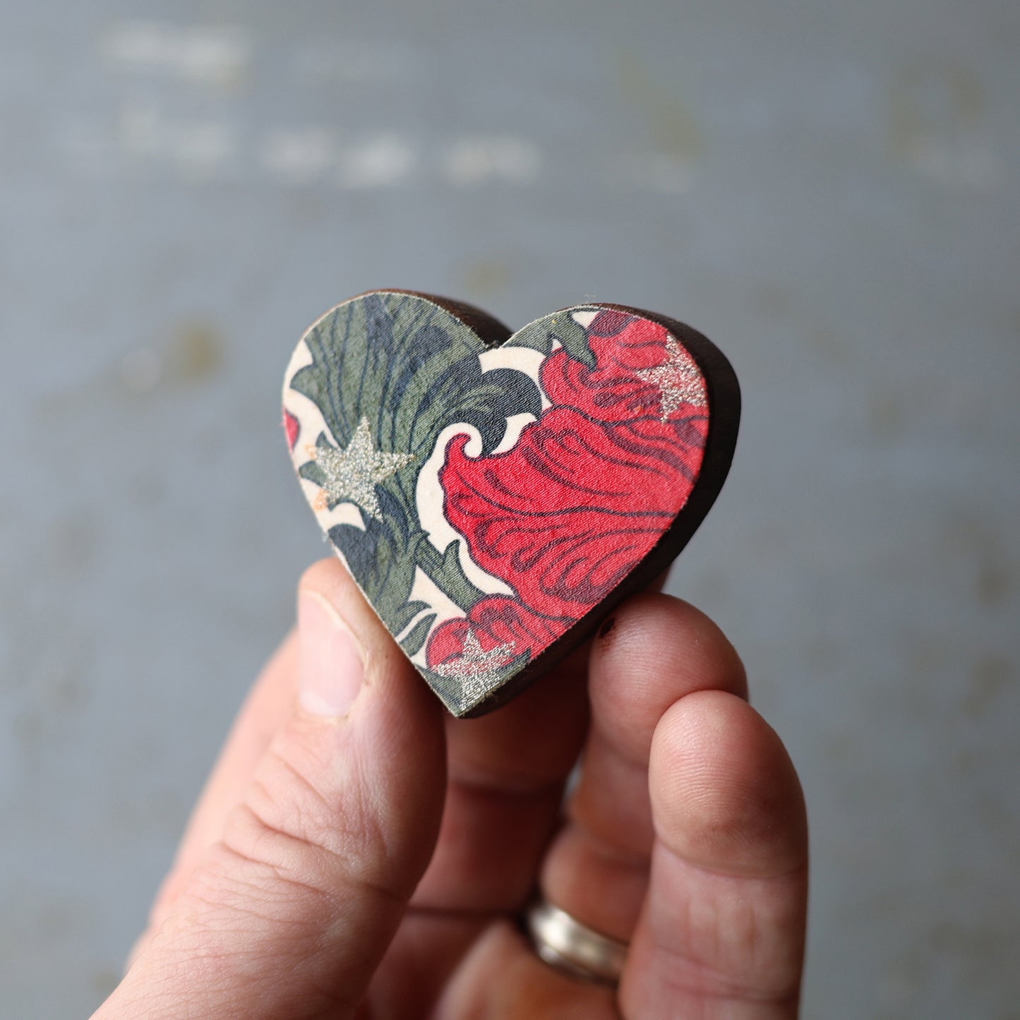 Christmas Fabric Hearts