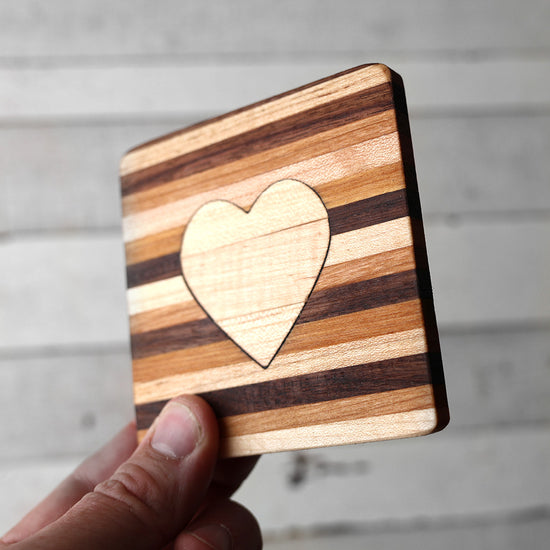 Wooden Heart Coasters