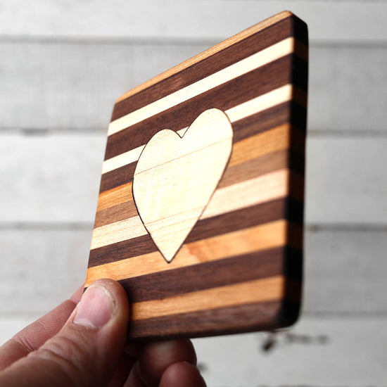 Wooden Heart Coasters