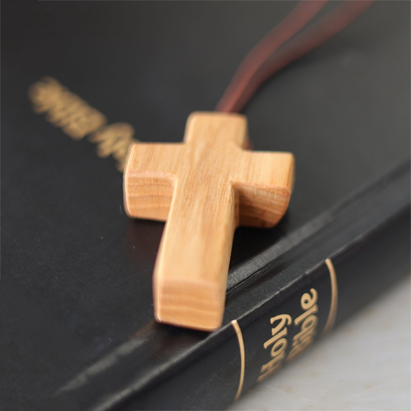 Fun Express Wooden Cross Necklaces - 12 Pack Unisex Religious Necklaces