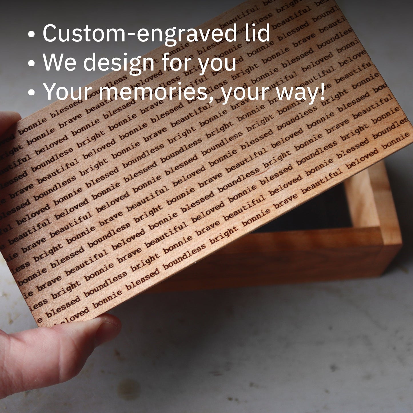 Keepsake Boxes With Custom-Engraved Lids