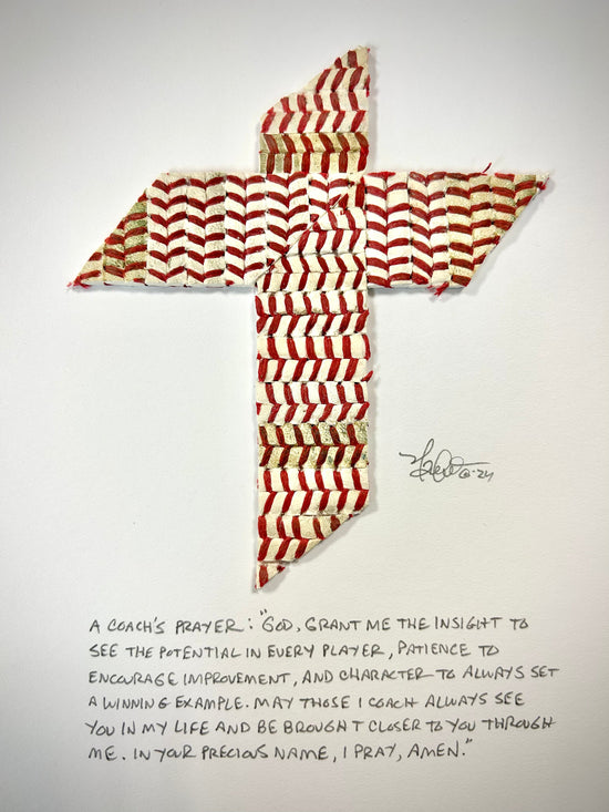 The Baseball Cross - Original Artwork Made from Actual Used Baseballs