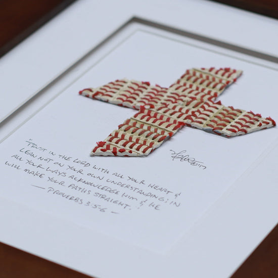 The Baseball Cross - Original Artwork Made from Actual Used Baseballs