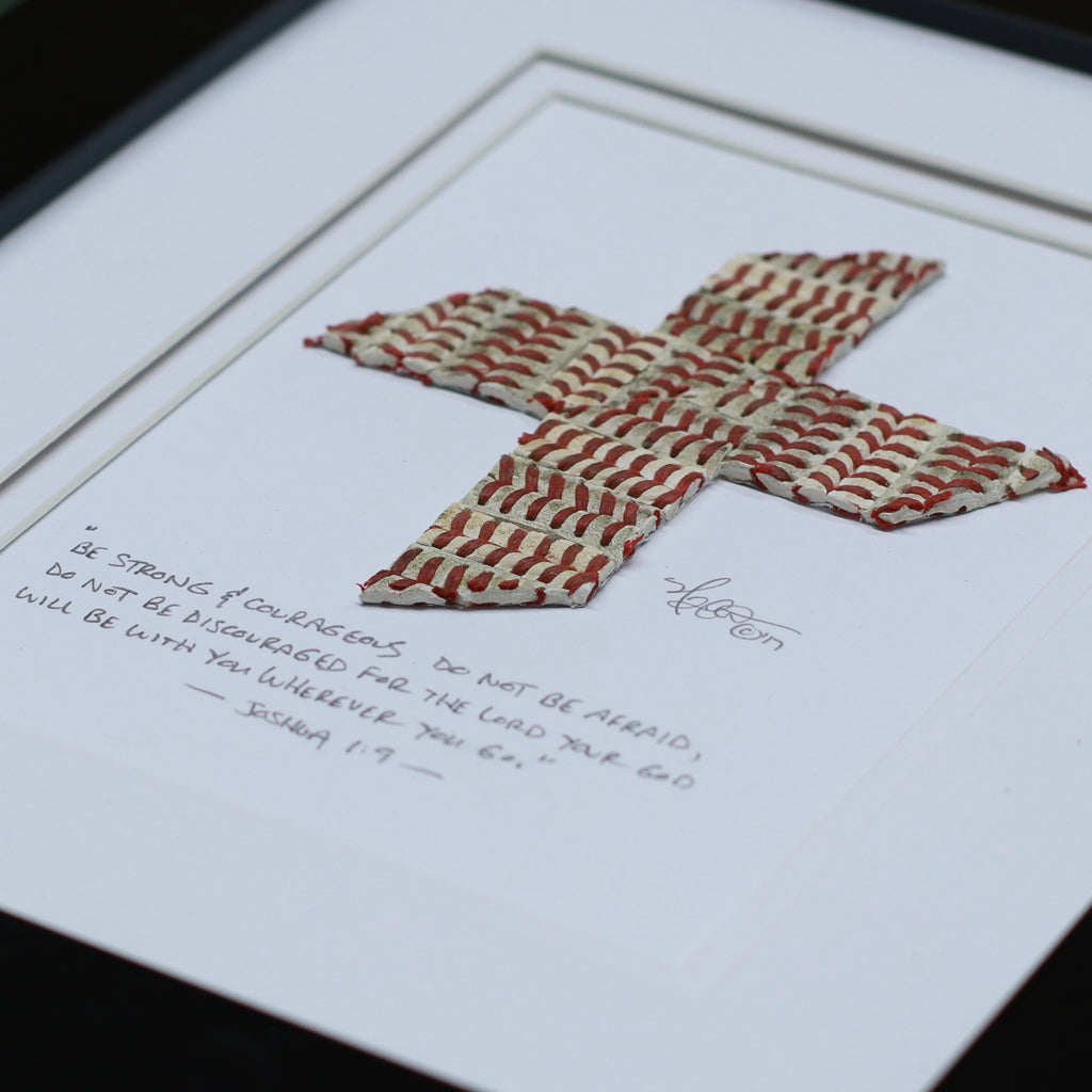 The Baseball Cross - Original Artwork Made from Actual Used Baseballs