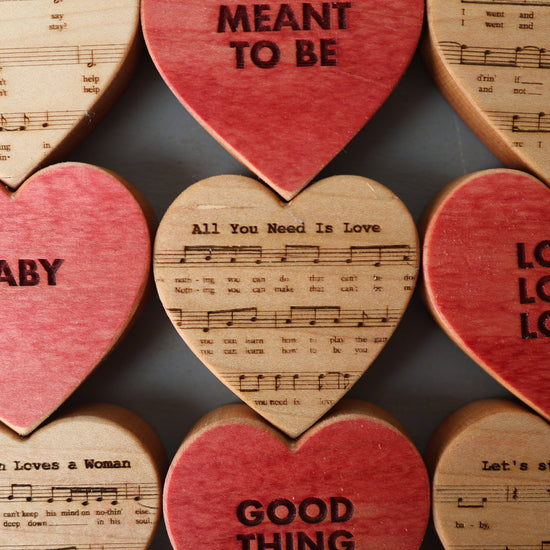 Engraved Love Song Hearts