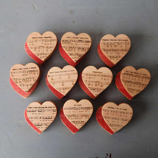 Engraved Love Song Hearts