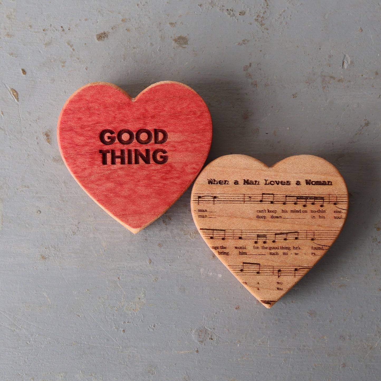 Engraved Love Song Hearts