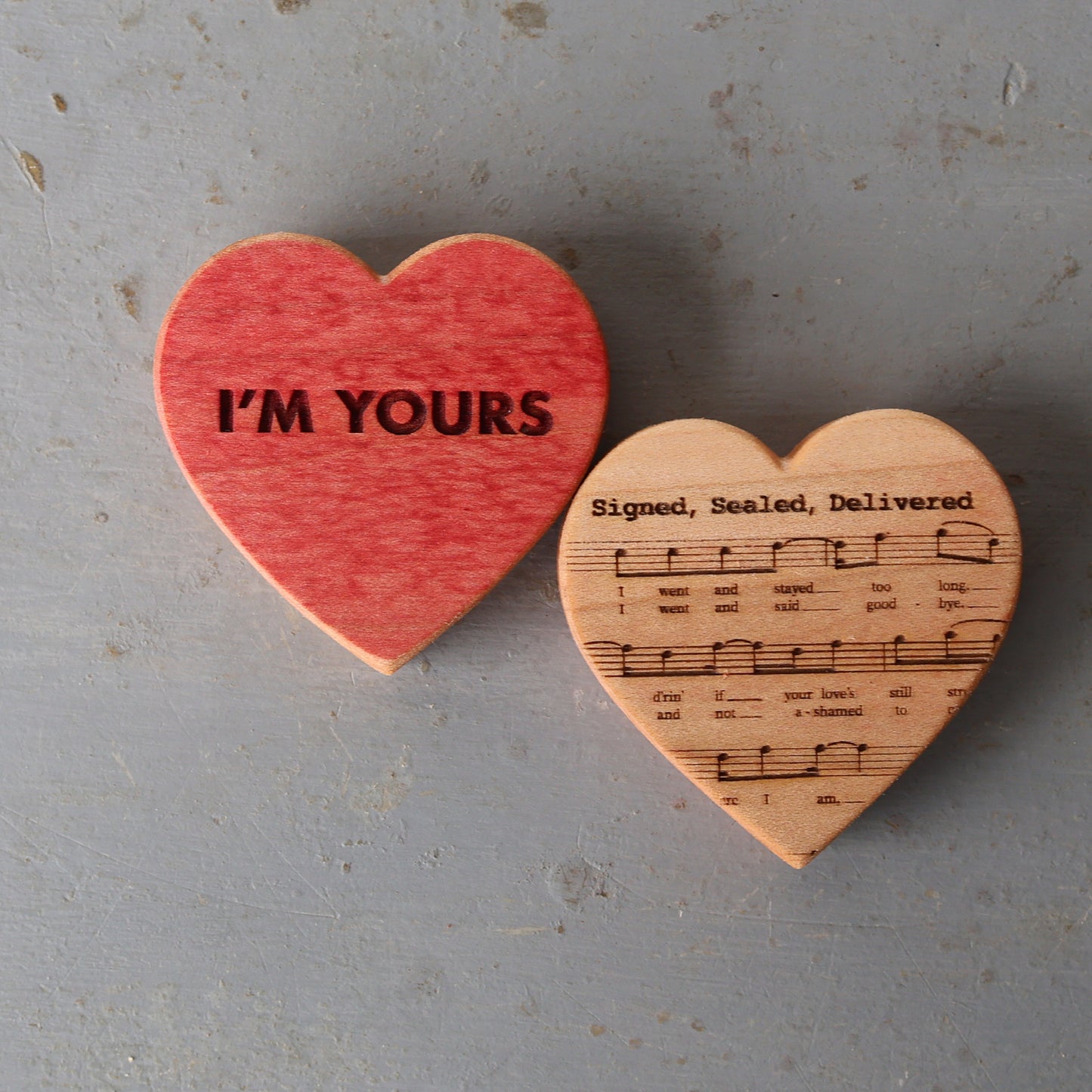 Engraved Love Song Hearts