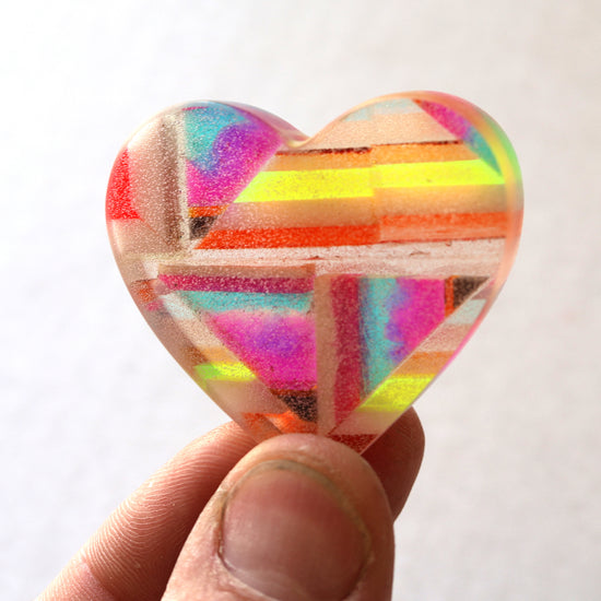 Luminous Mosaic Hearts