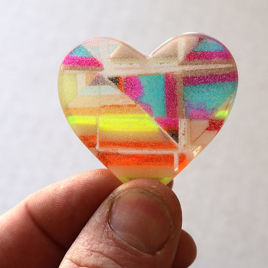 Luminous Mosaic Hearts