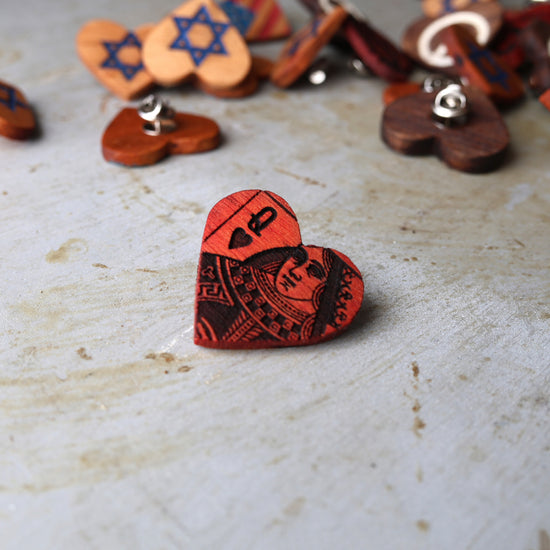 Engraved Heart Pins