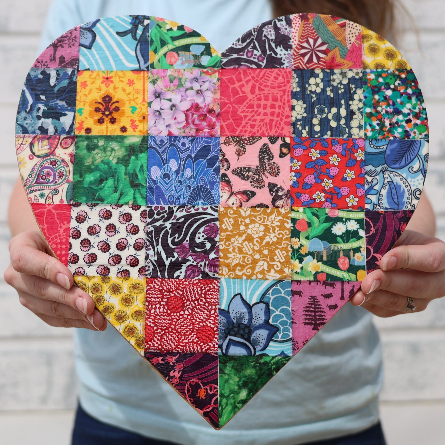 Fabric-Faced Pallet Hearts