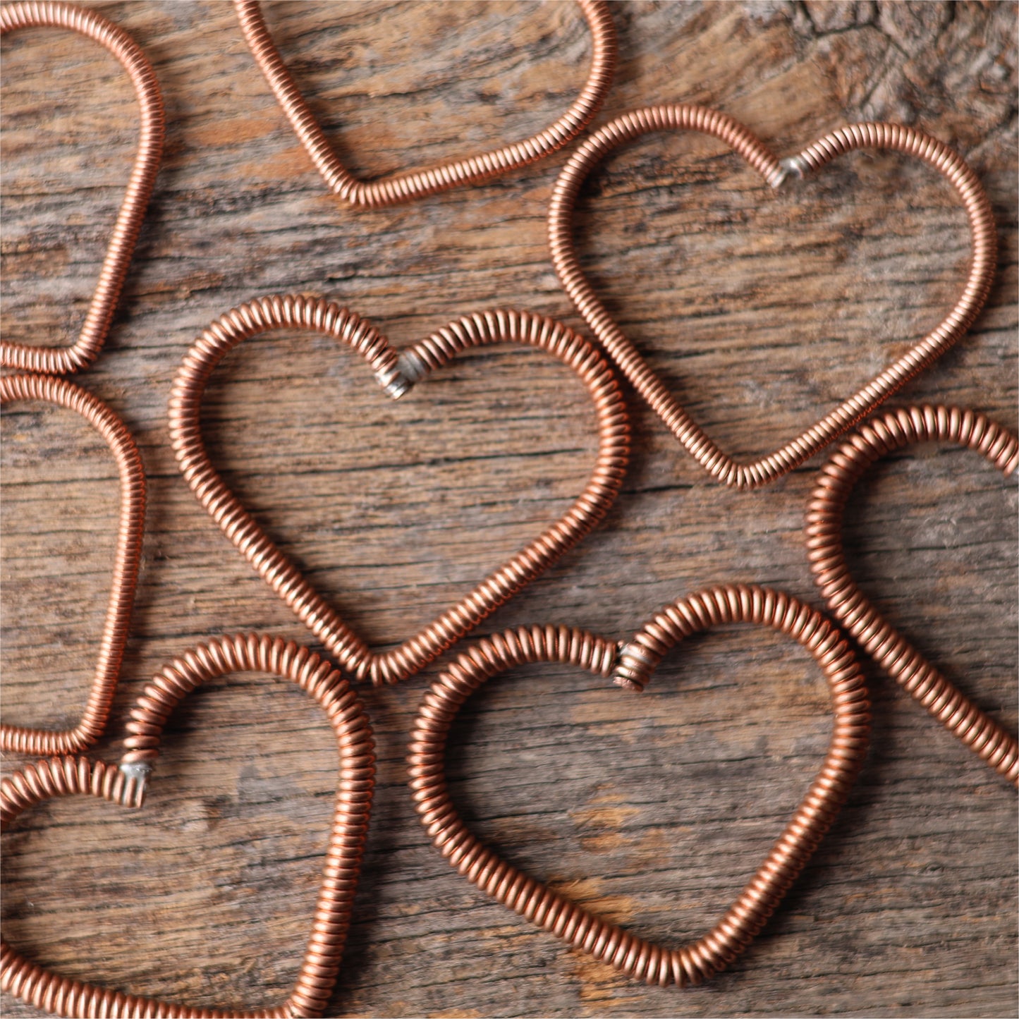 Reclaimed Piano Wire Hearts