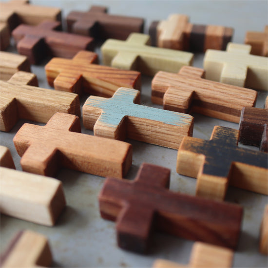 Handmade Wooden Pocket Crosses