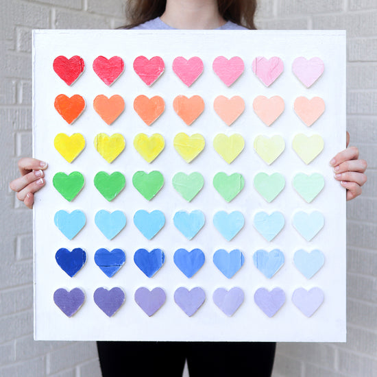 Load image into Gallery viewer, Rainbow Fade Heart Artwork
