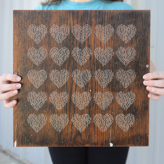 Load image into Gallery viewer, Love Is...Engraved Hearts Artwork
