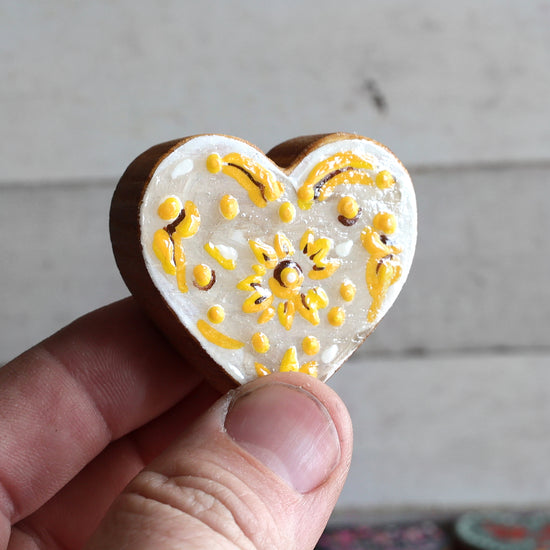 Hand-Painted Wooden Hearts