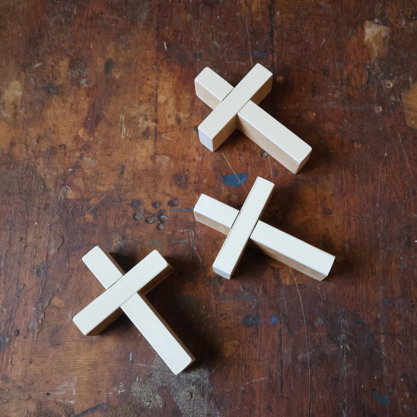 White Piano Key Crosses