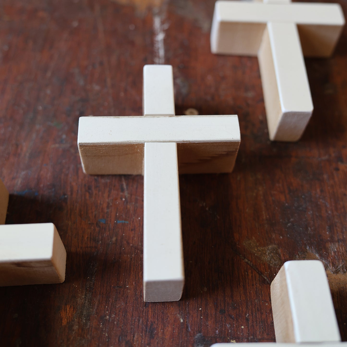 White Piano Key Crosses