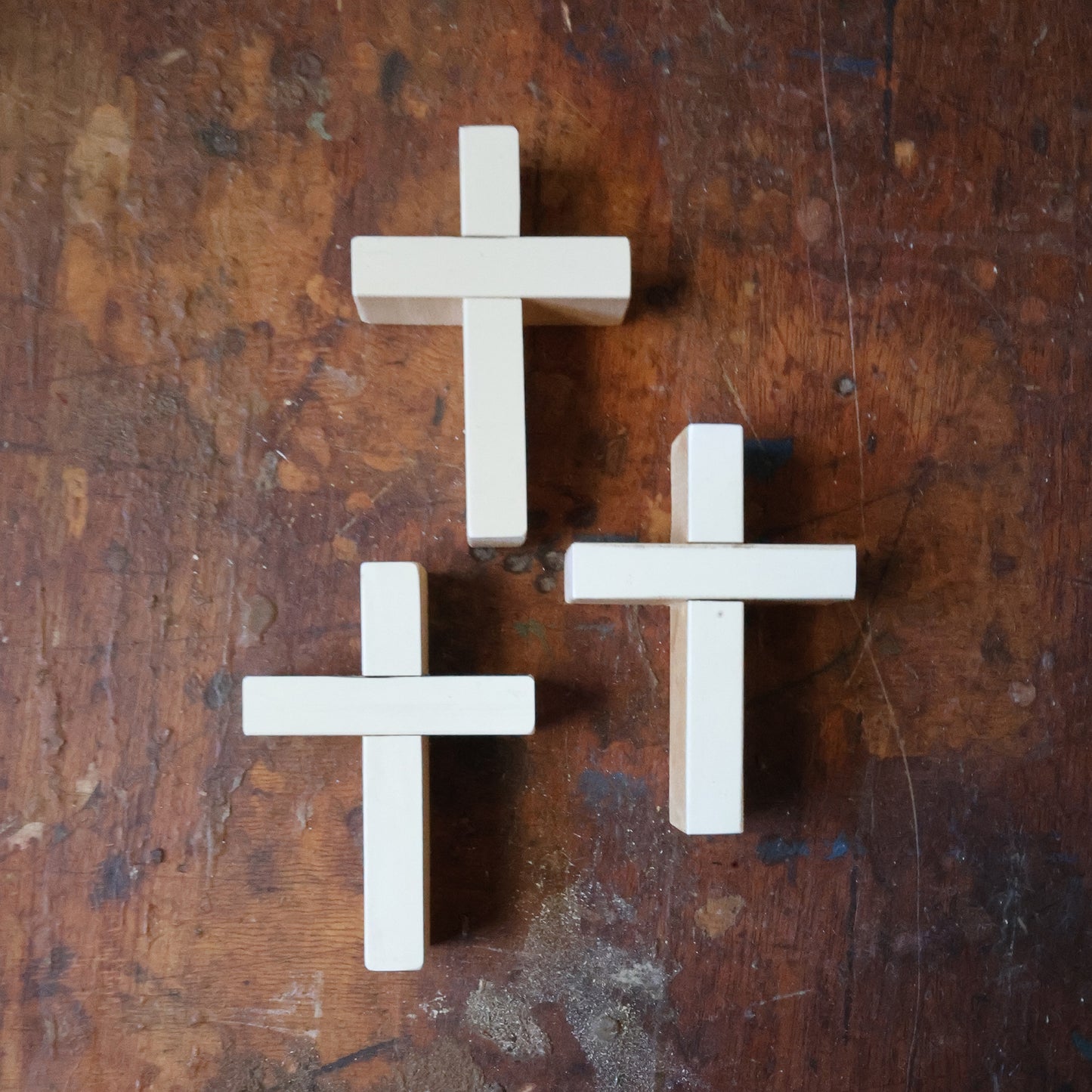 White Piano Key Crosses