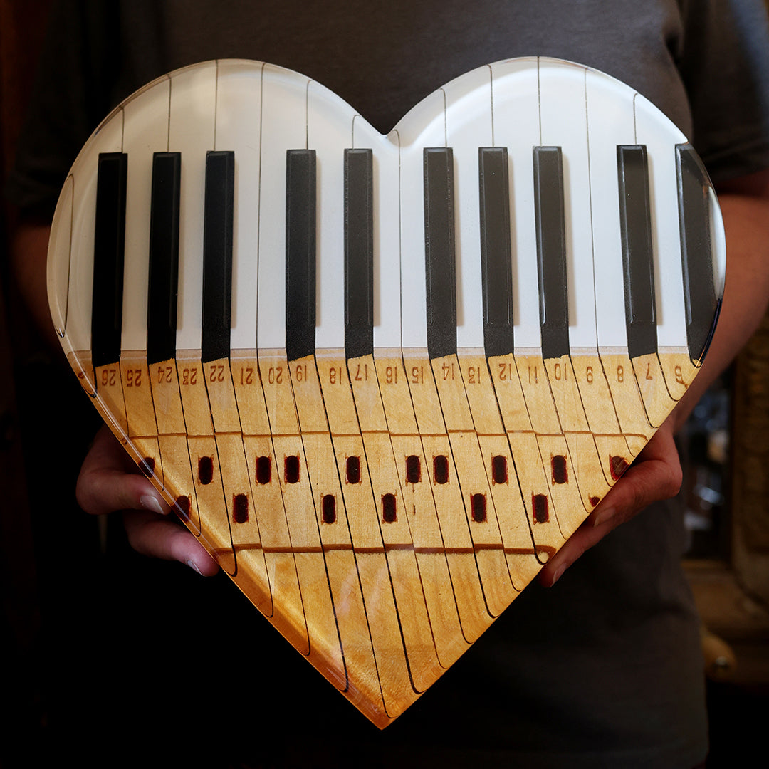 Piano Key Heart Art