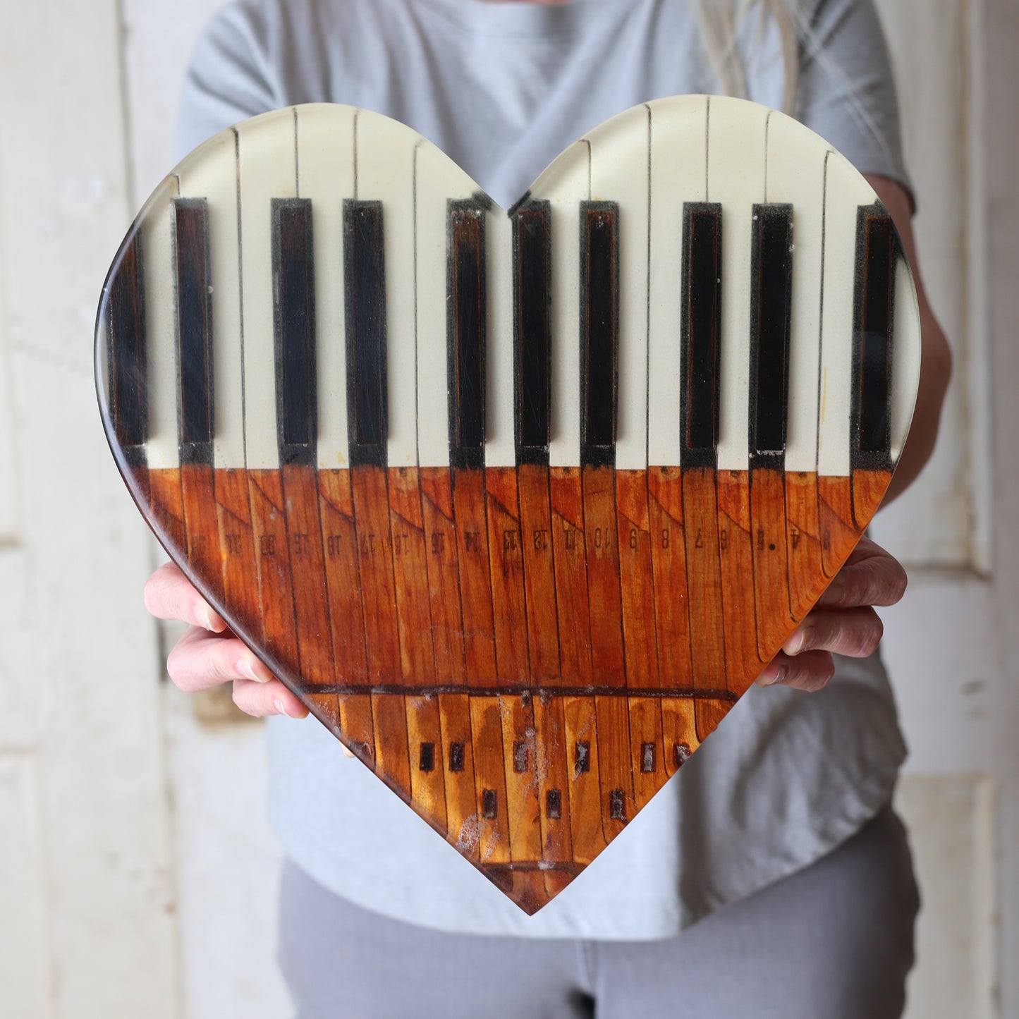 Piano Key Heart Art