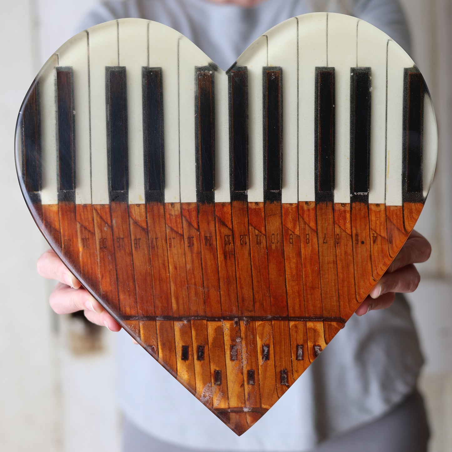 Piano Key Heart Art