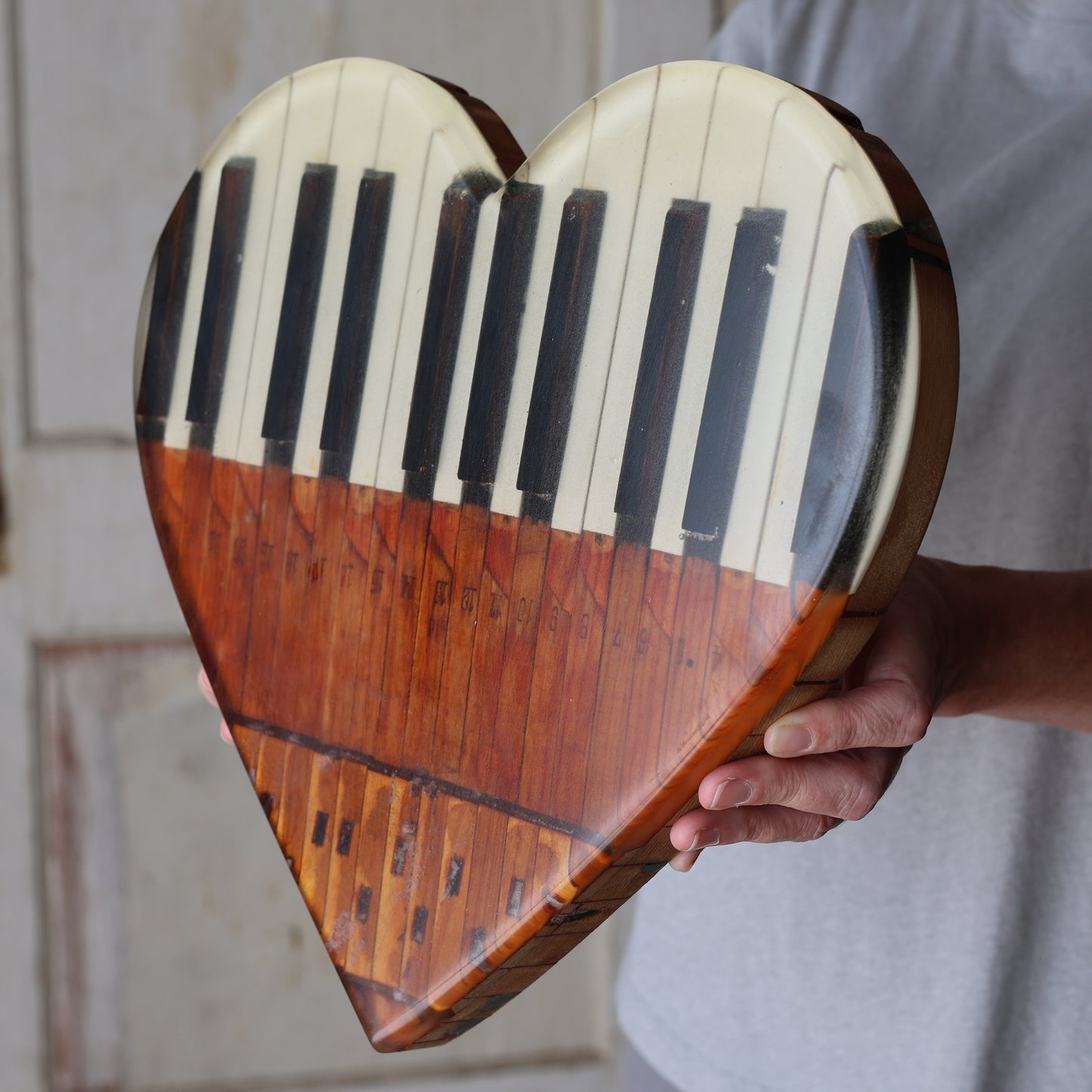 Piano Key Heart Art