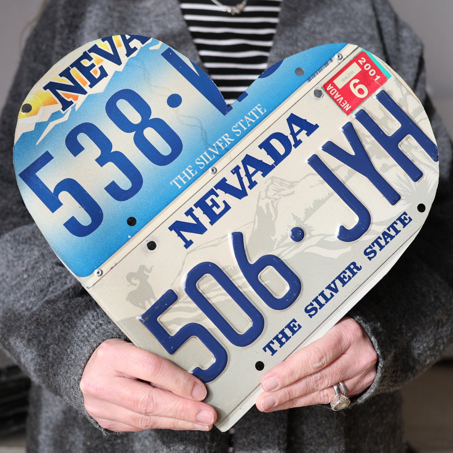 Nevada Love License Plate Heart