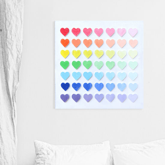Load image into Gallery viewer, Rainbow Fade Heart Artwork
