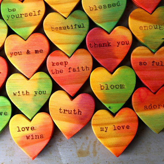 Inspired Word Hearts