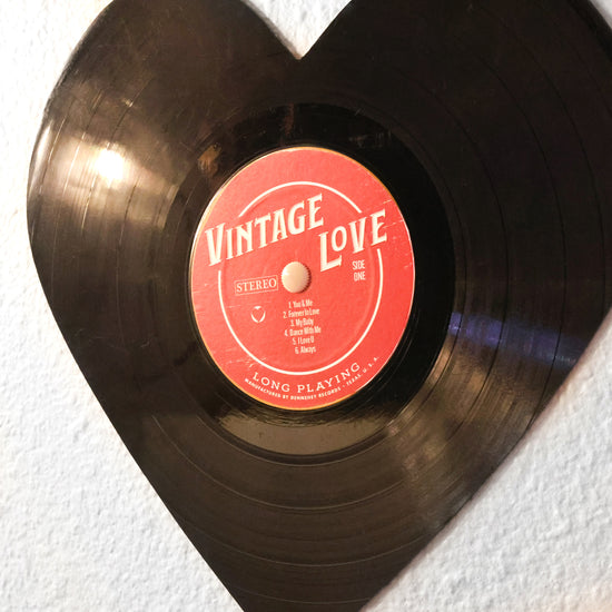 Vintage Vinyl Heart Art