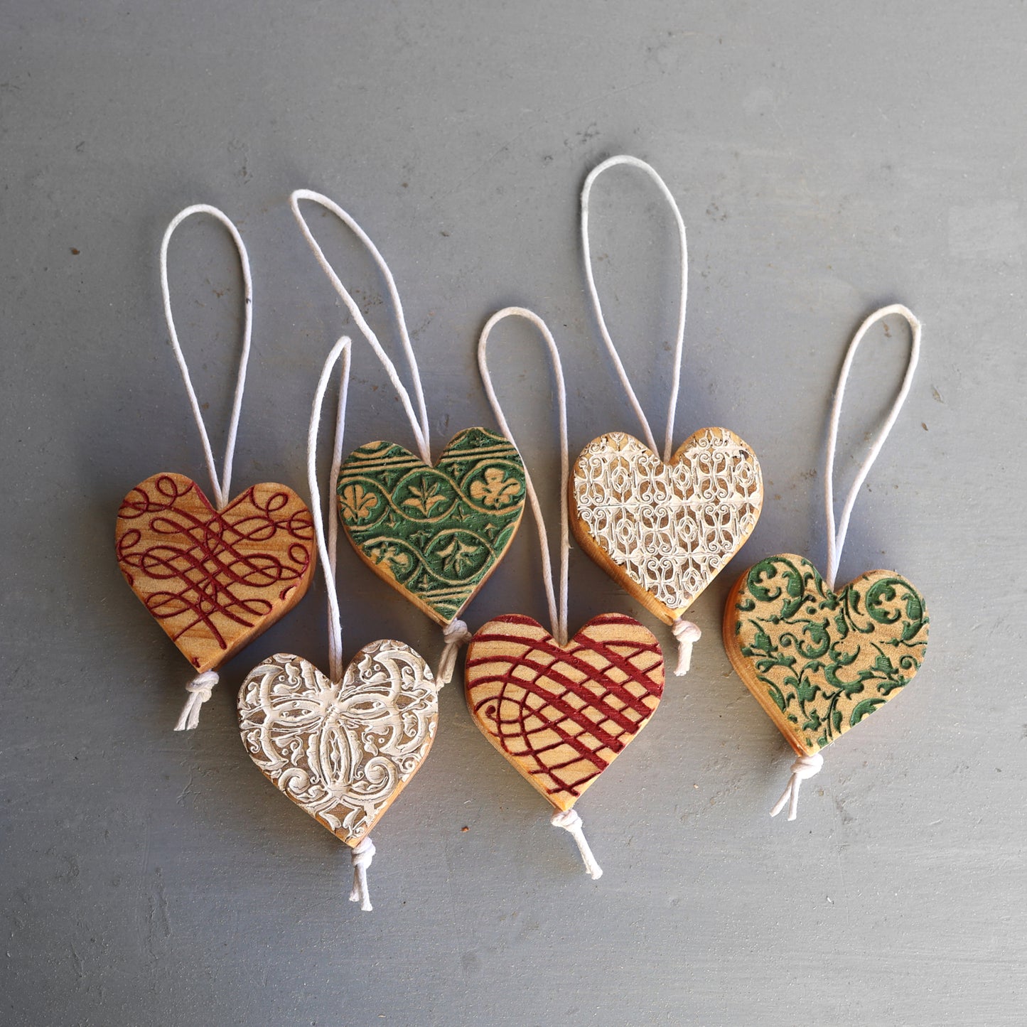 Engraved Heart Ornaments ✨